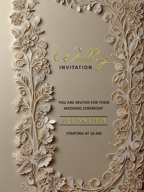 PSD wedding card design