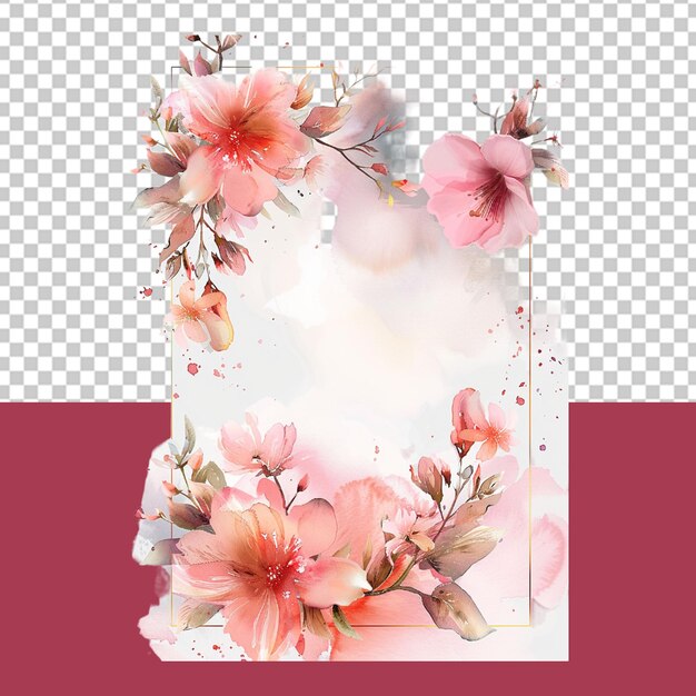 PSD wedding card florals png