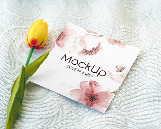 wedding card mockup