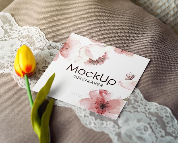 wedding card mockup