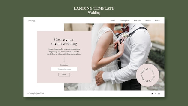 Wedding event landing page template