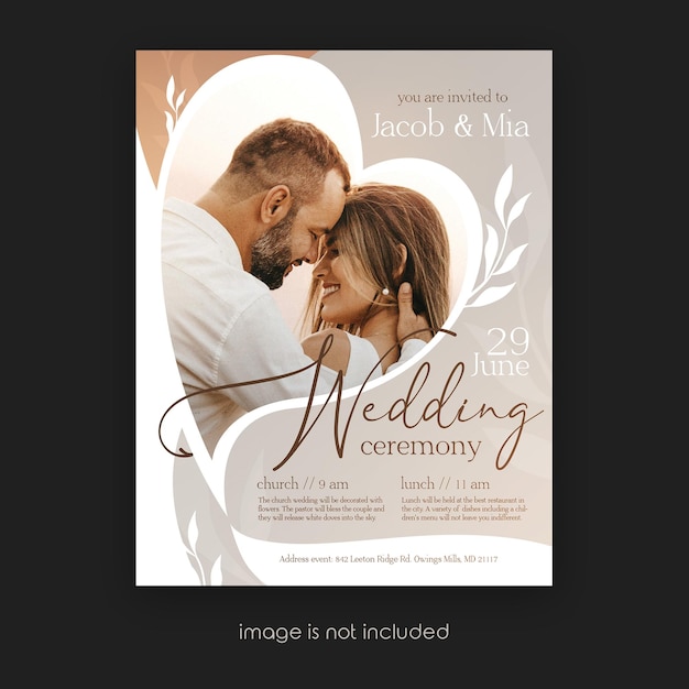 PSD wedding flyer template