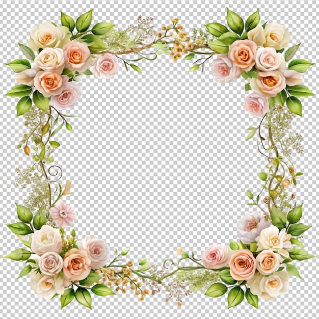 wedding frame on transparent background