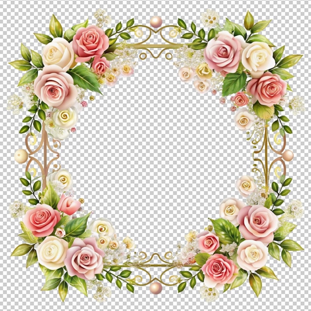 wedding frame on transparent background