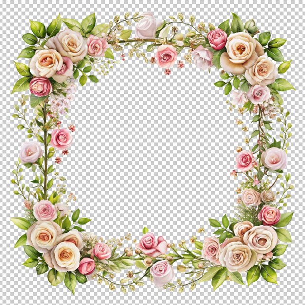 wedding frame on transparent background