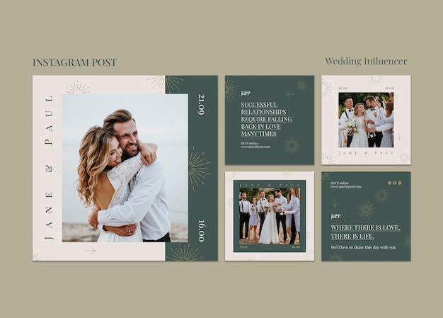 Wedding influencer template design