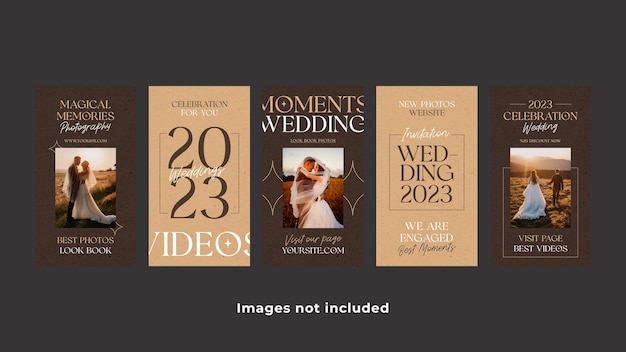 PSD wedding instagram stories