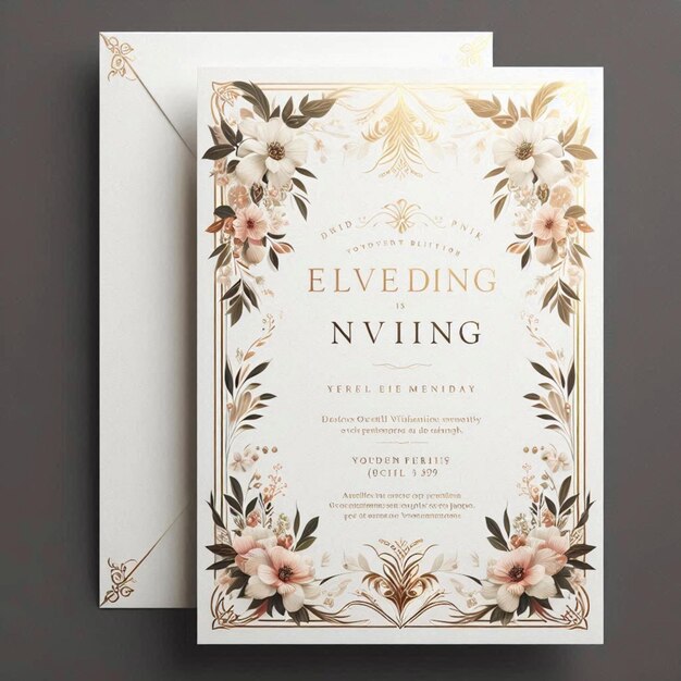 PSD wedding invitation card