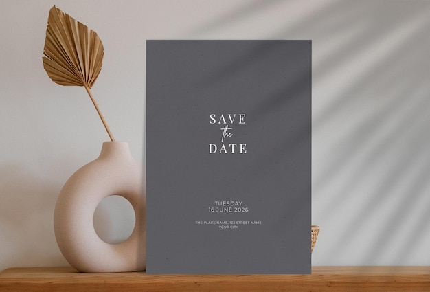 Wedding invitation mockup