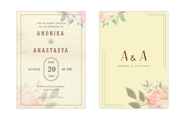 wedding invitation psd