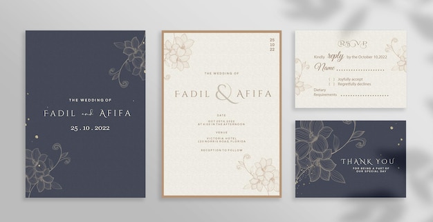 Wedding Invitation Set with