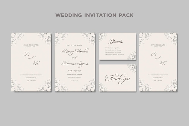 PSD wedding invitation