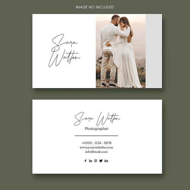 Wedding Photographer Business Card PSD Template