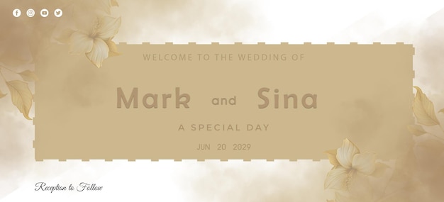 PSD wedding planner banner design template