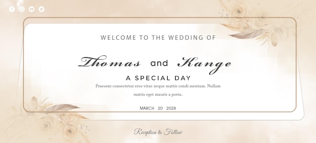 PSD wedding planner banner design template