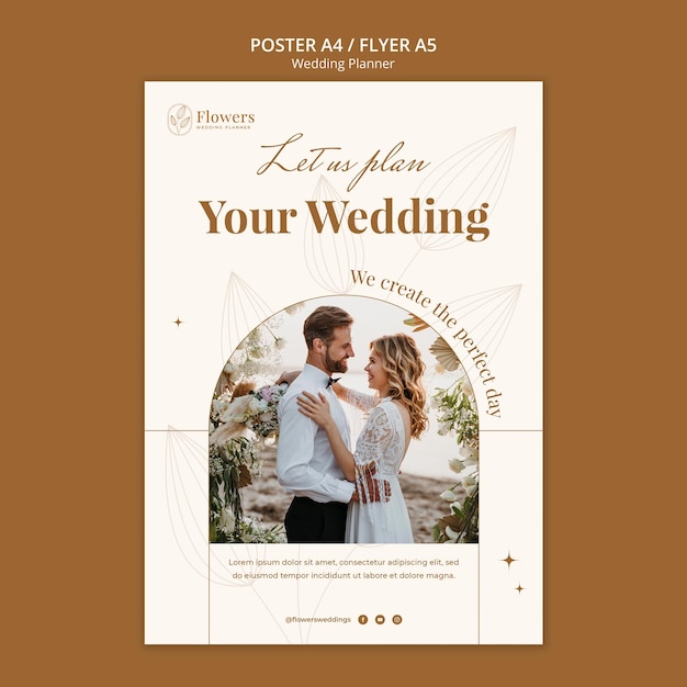 Wedding planner poster design