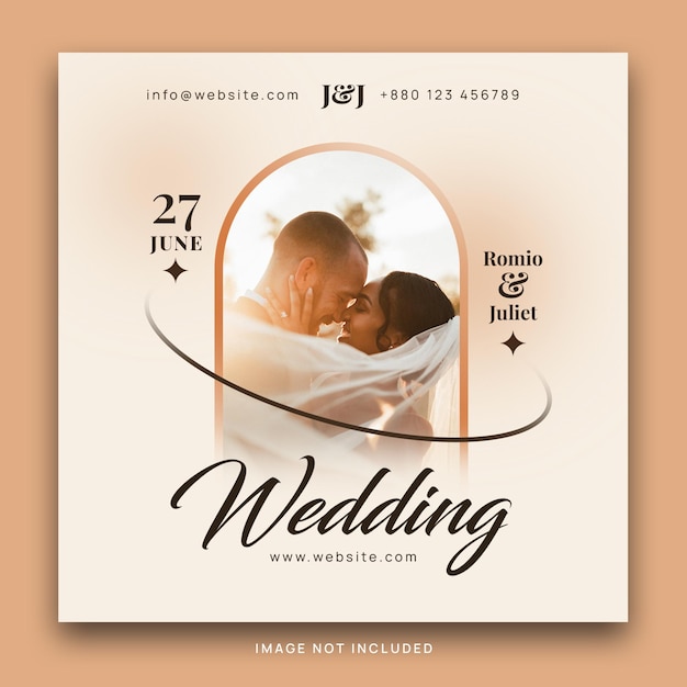 Wedding social media post design