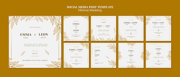 Wedding social media post template