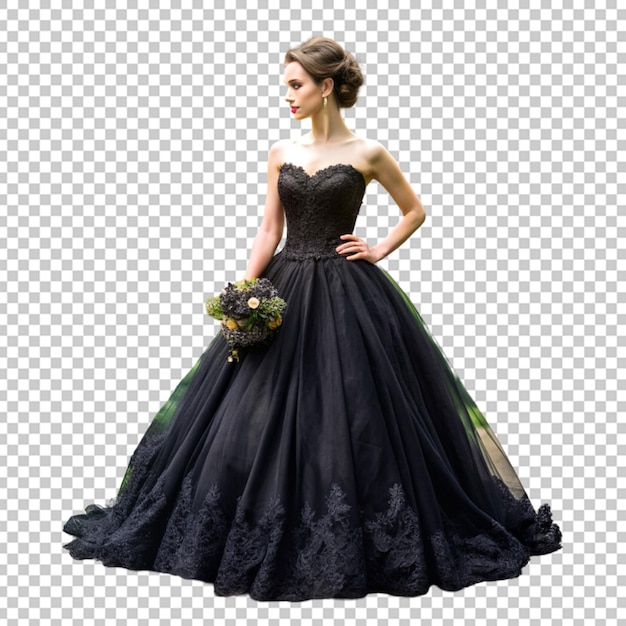 Wedding woman dress black