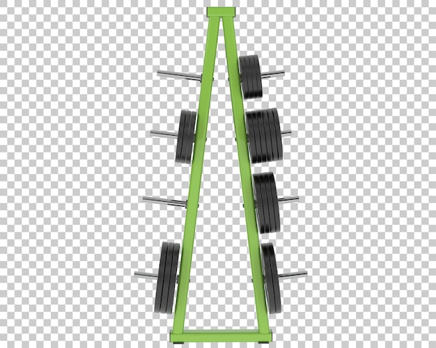 Weight tree on transparent background 3d rendering illustration