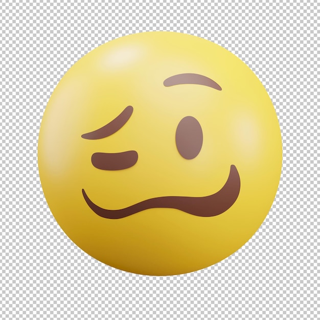 weird emoji 3d illustration