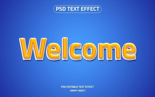 Welcome editable mockup text effect