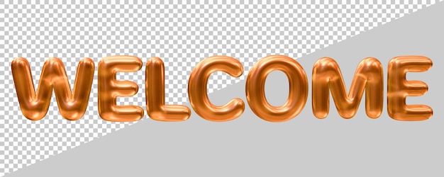 Welcome text design with 3d modern effect style