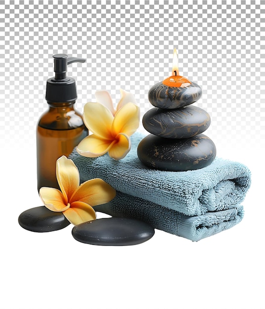 PSD wellness accessories on transparent background