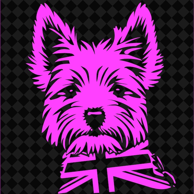 West Highland White Terrier Icon Spunky Dog Face With a Brig Illustration Animal Vector Art Design