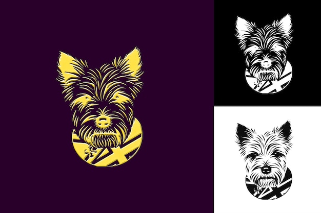 West Highland White Terrier Icon Spunky Dog Face With a Brig Illustration Animal Vector Art Design