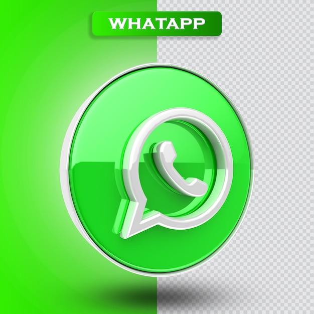 Whatapp icon 3d render modern