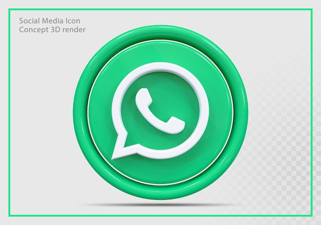 WhatsAp Icon 3d render modern