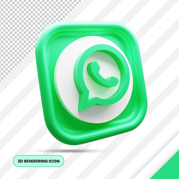 Whatsapp  3d rendering icon