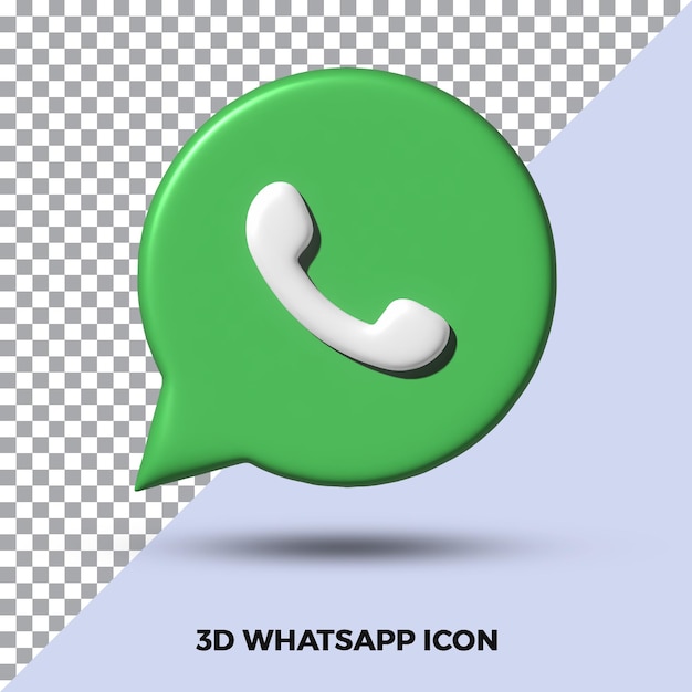 Whatsapp icon 3d render isolated