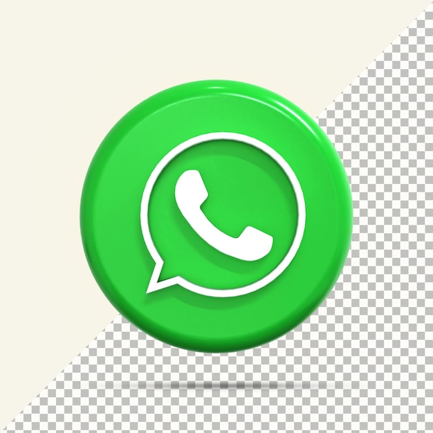 WhatsApp  icon in 3d rendering for composition