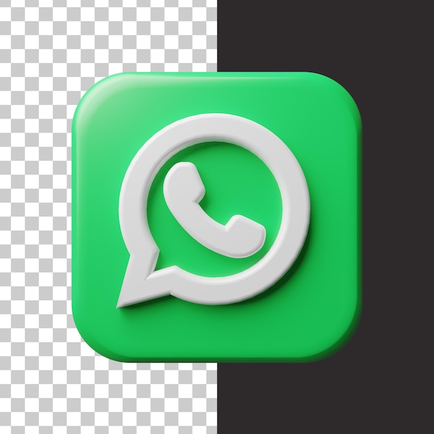 whatsapp icon in 3d rendering