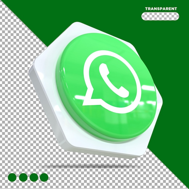 Whatsapp icon social media 3d concept