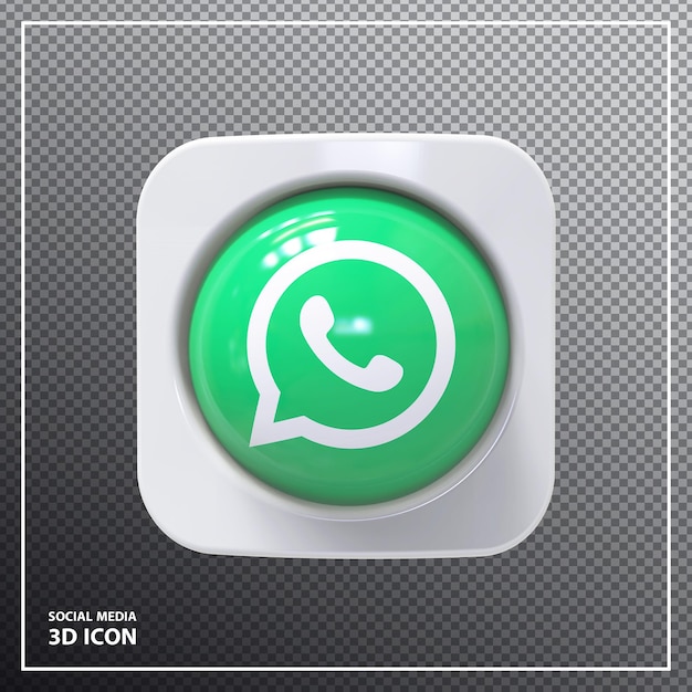 Whatsapp icon Style 3d element render