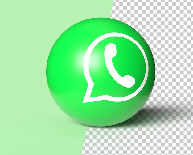 Whatsapp logo 3d app icon 
