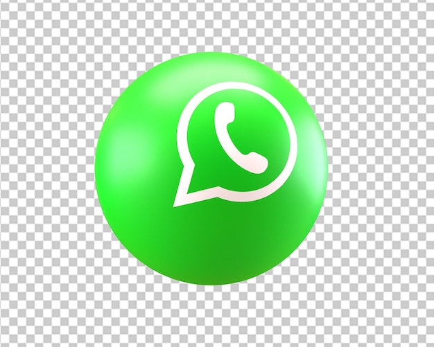 whatsapp logo 3d rounded circle