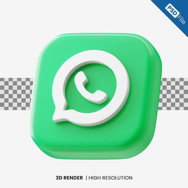 whatsapp social media 3d icon