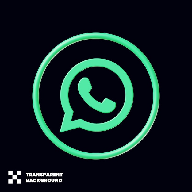 Whatsapp Social Media Icon In 3D Render