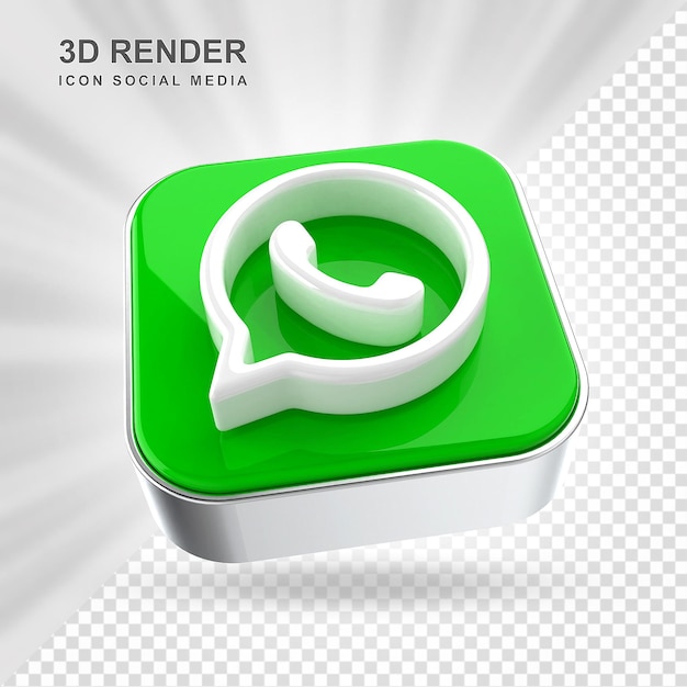 Whatsapp social media icon 3d