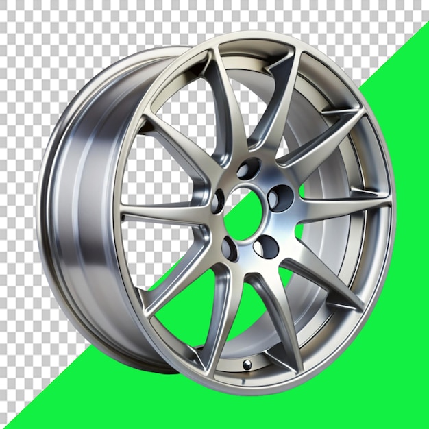 wheel rim side on transparent background