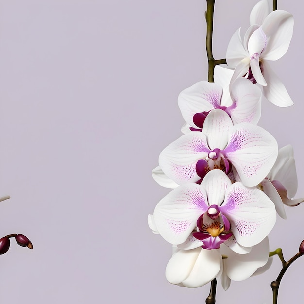 Whimsical orchid pattern enchants the eye Seamless pattern