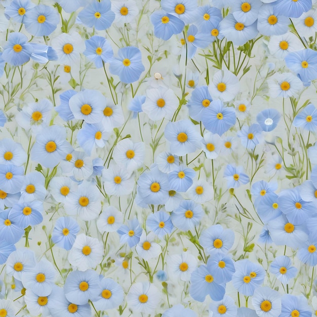 Whimsical wildflowers bloom in seamless glory Seamless pattern