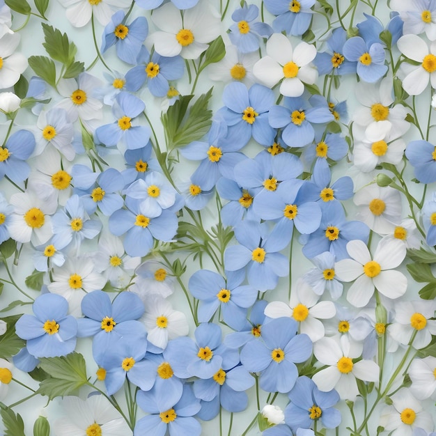 Whimsical wildflowers bloom in seamless glory Seamless pattern