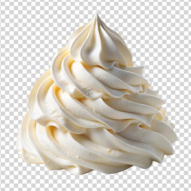 PSD whipped cream isolated on transparent background