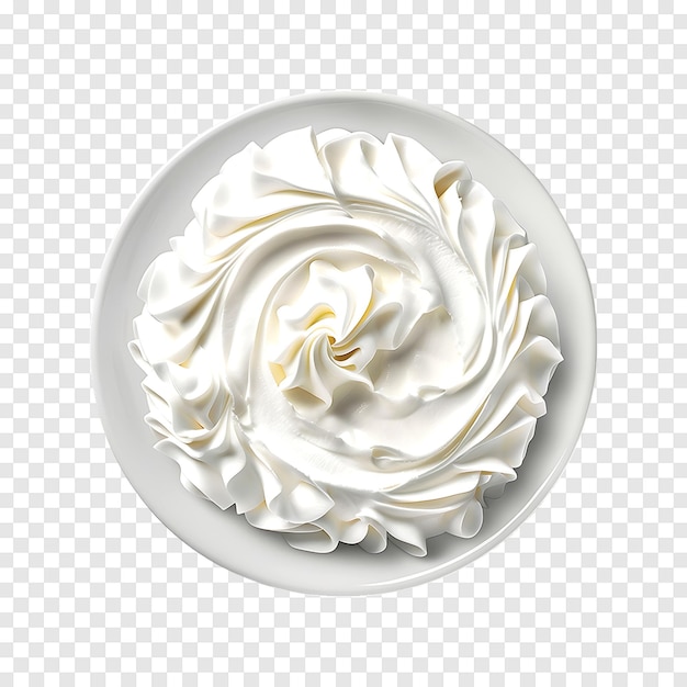 PSD whipped cream isolated on a transparent background