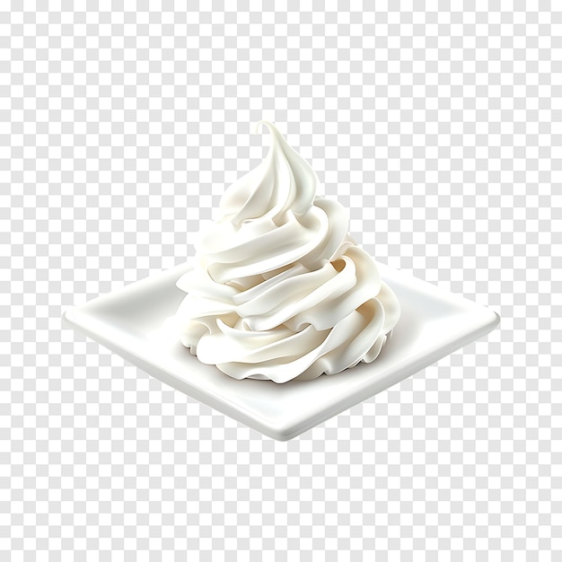 PSD whipped cream isolated on a transparent background